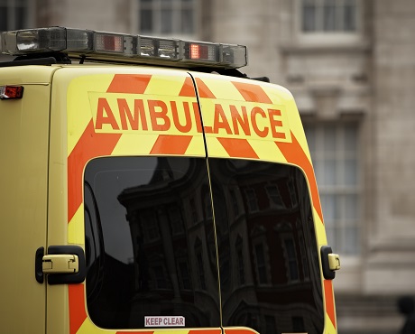 UK ambulance representing Emergency vehicle insurance