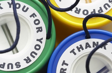 Collecting tins reflecting Charity and Trustee Liability insurance