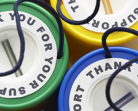 Collecting tins reflecting Charity and Trustee Liability insurance